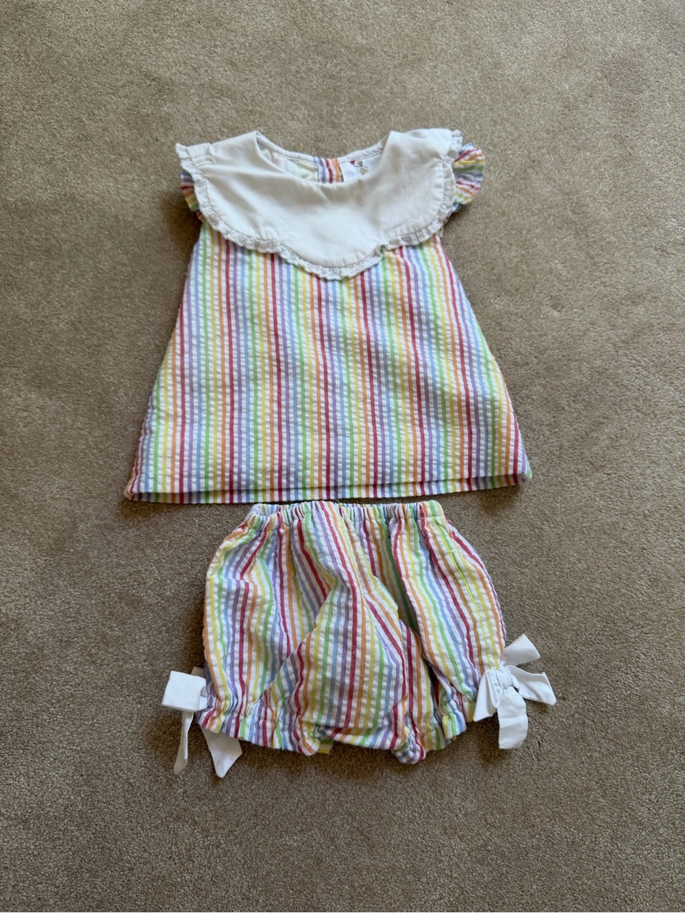 Eliza James Rainbow Stripe Two-Piece Set 24M